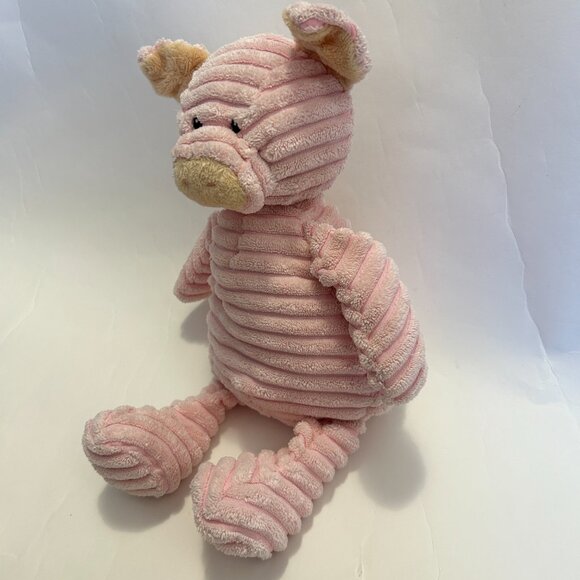 Unipak Kordy Pink Pig Plush Stuffed Animal Toy 14" wide wale corduroy - Picture 11 of 11